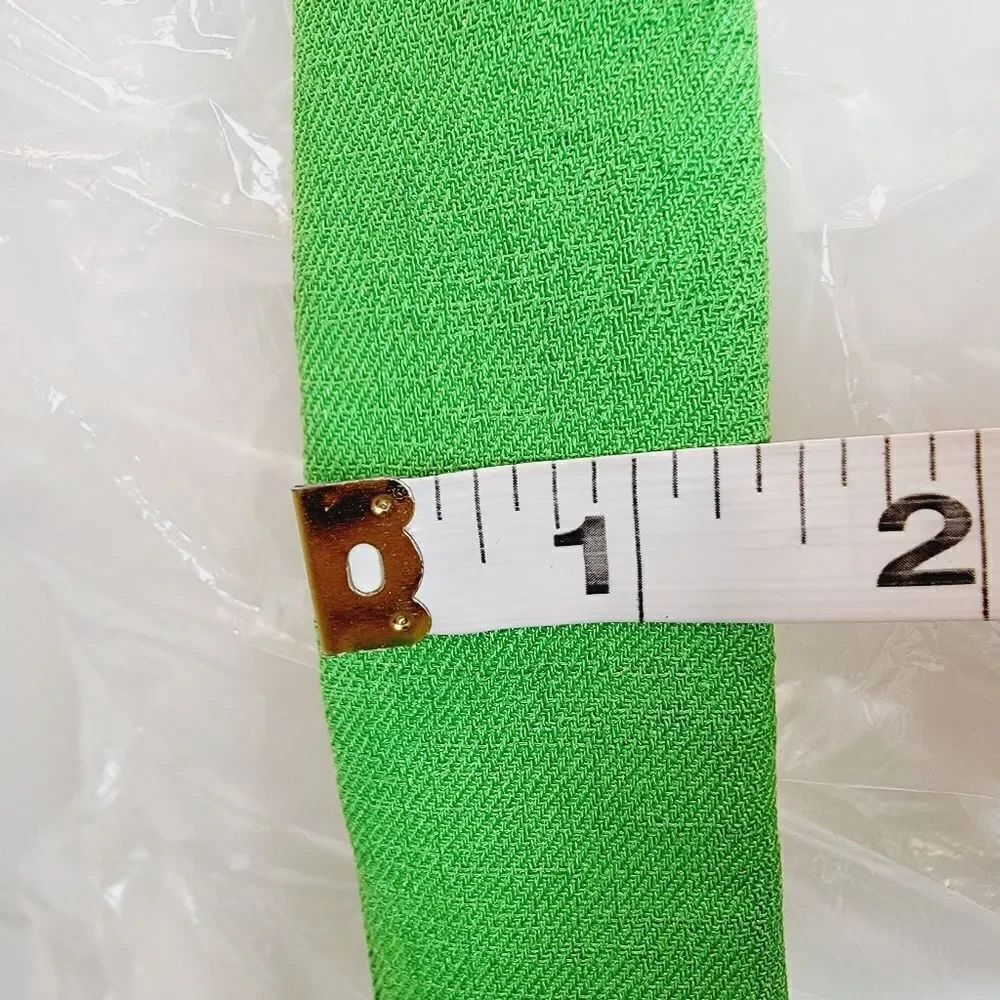 Vintage 80s Style Green Blue Braided Fabric Adjustable Belt 37